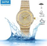 ManChDa Diamond Watch Silver Watch for Women Men Rhinestone Watches Ice Out Watch Full Diamonds Watch Quartz Crystal Stainless Steel Gold Watch Women Men Wrist Watch - Image 5
